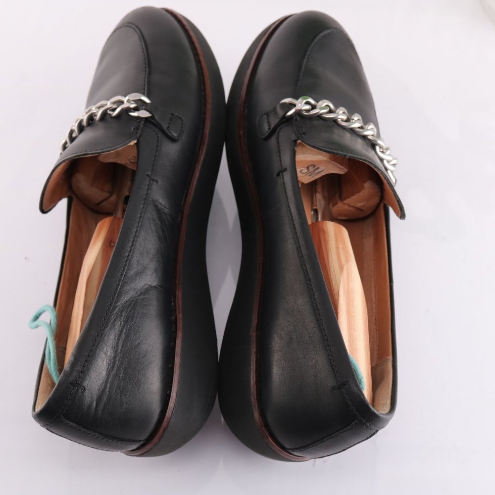 Fitflop Petrina Chain Loafer Platfrom Slip On Women 9 Black Leather Comfy Toning - Picture 9 of 14
